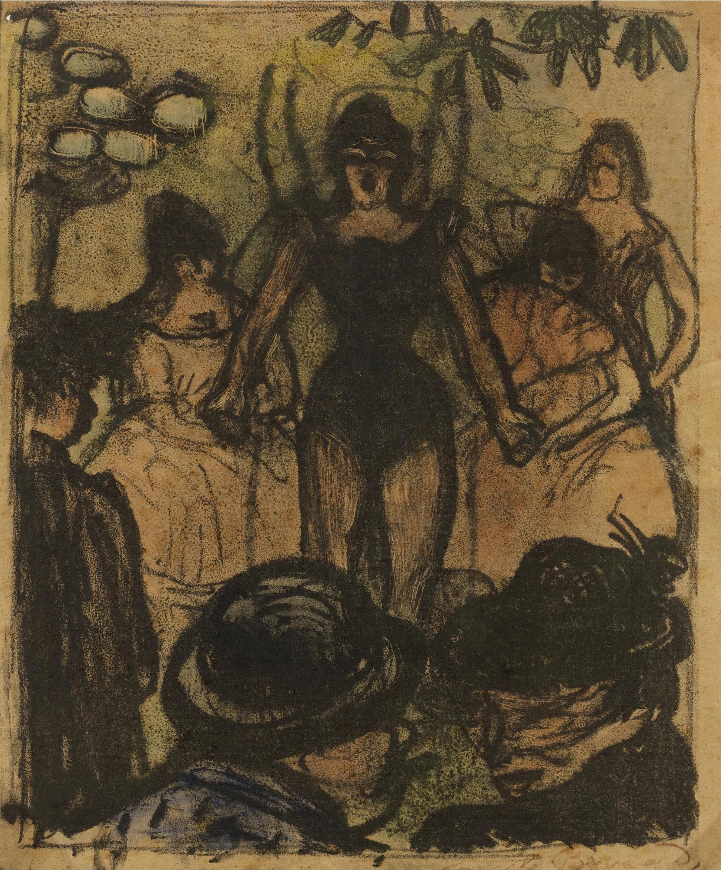 Emile Bernard, La Chanteuse du Caf�-Concert, 1888, zincography