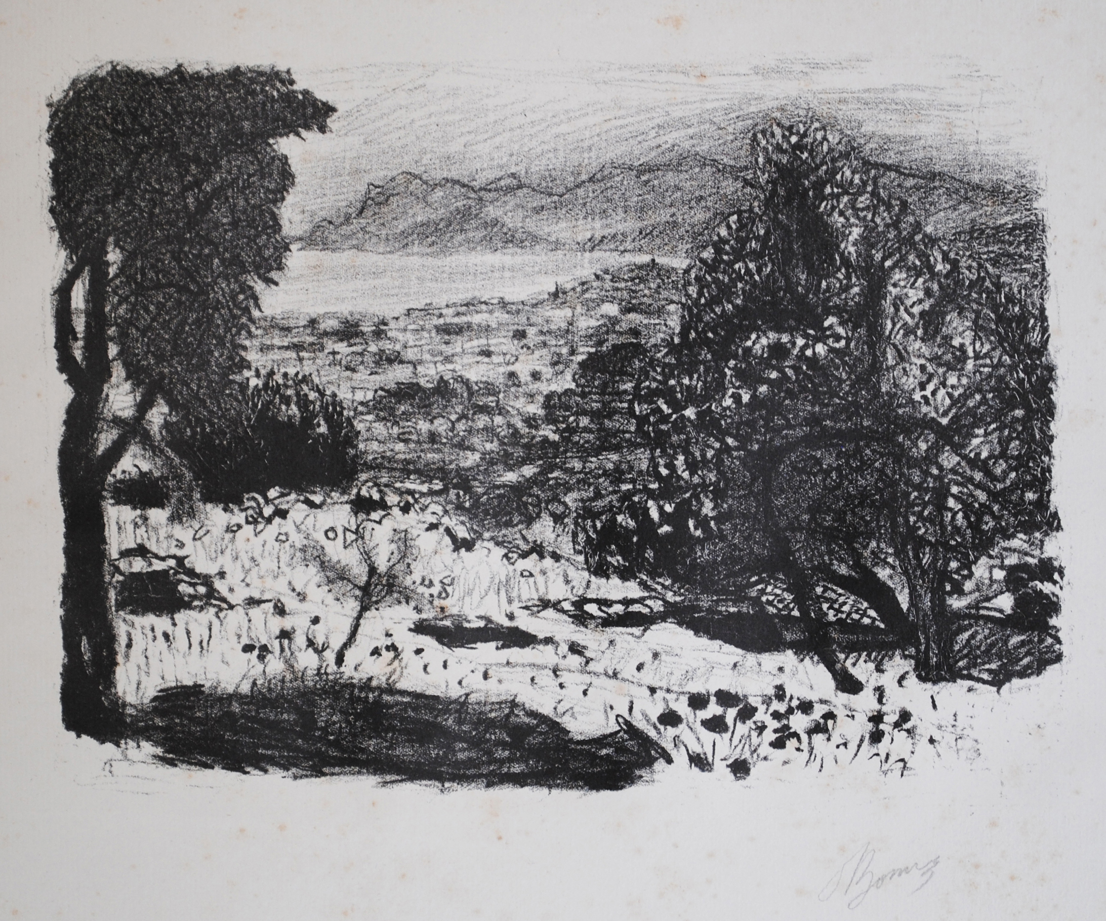 Bonnard, Paysage du Midi, lithographie, 1925