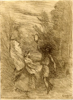 Camille Corot, Saltarelle, clich-verre