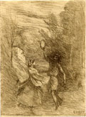 Corot, Saltarelle, clich�-verre (glass print)
