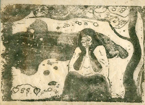 Paul Gauguin, Human Miseries, woodcut