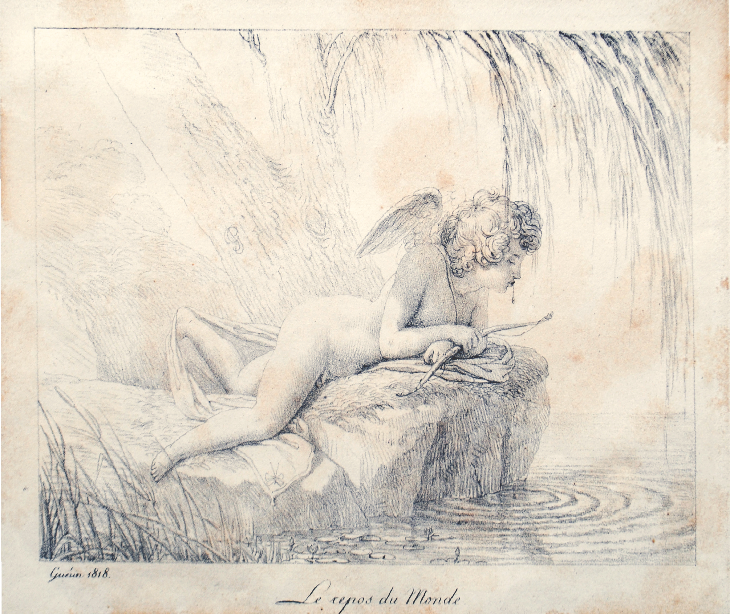 Pierre-Narcisse Gurin, Le Repos du Monde, lithograph, 1816
