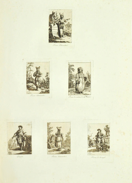Le Prince, Deuxime Suite d'Habillents, etchings with aquatint