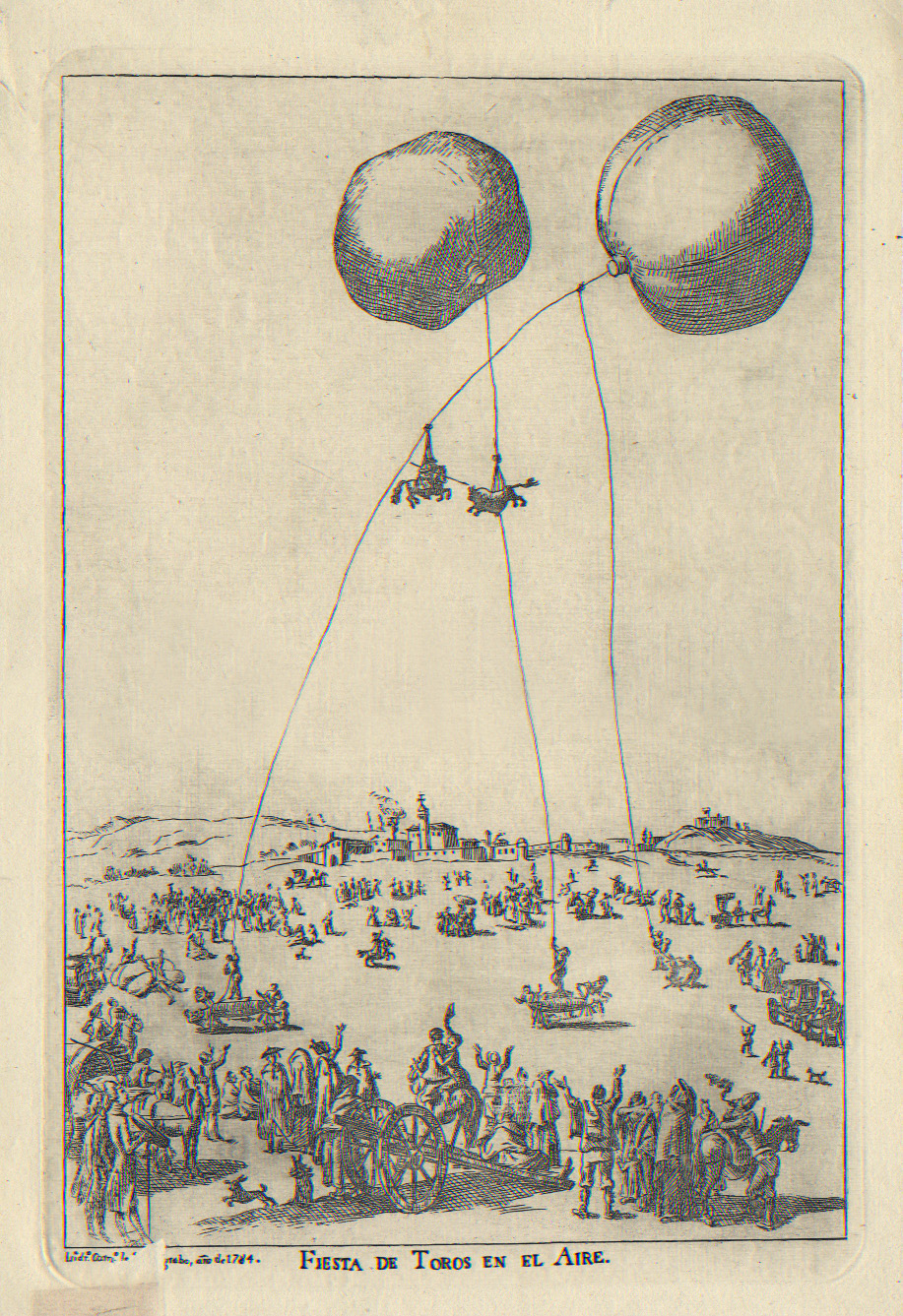 Carnicero, Fiesta de Toros,  etching