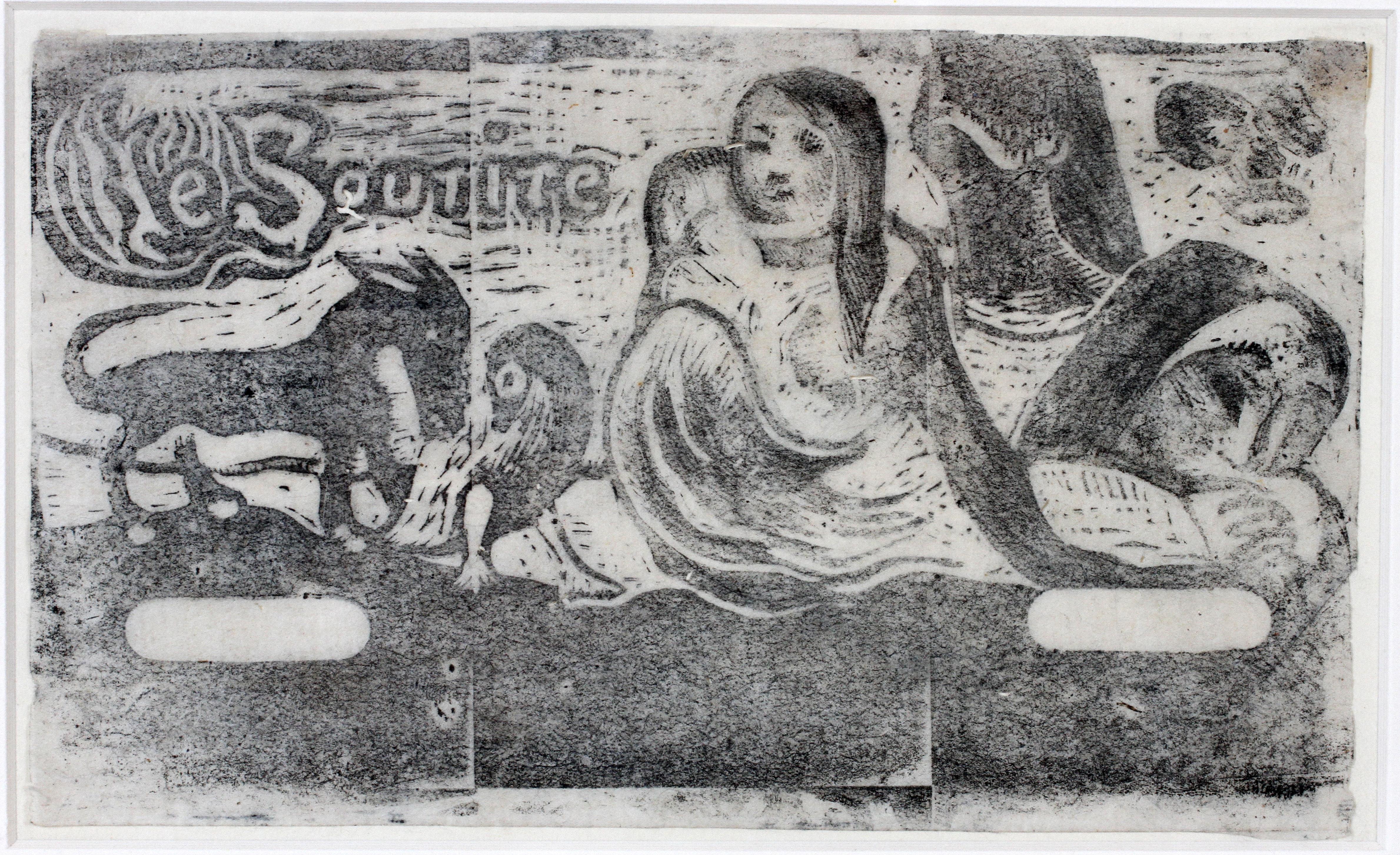 Gauguin, Le Sourire (Titre), woodcut, 1899