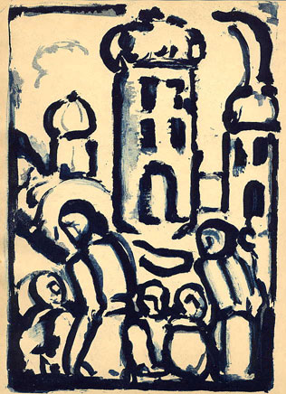 Georges Rouault, Passion, Christ et Pauvres, eau-forte