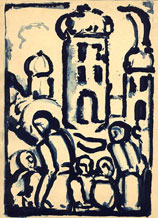 Georges Rouault, Christ et Pauvres, aquatinte