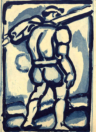 Georges Rouault, Wayfarer, etching