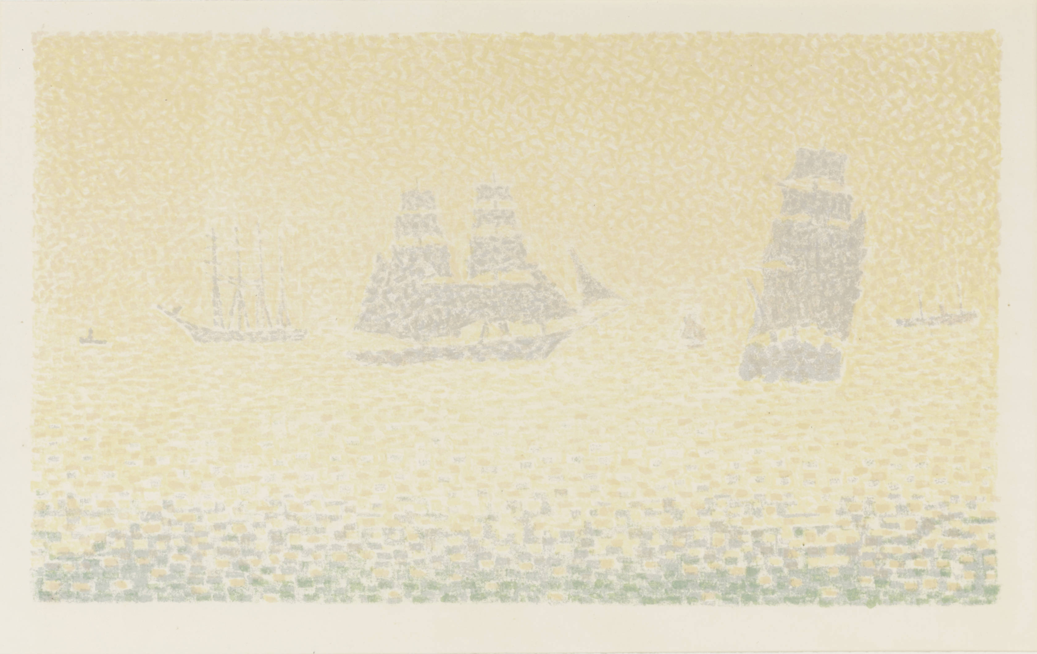 Paul Signac, Les Bateaux, four-color lithograph, 1895