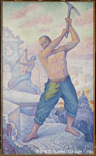 Paul Signac, Le Dmolisseur, oil on canvas, between 1897 and 1899 (Muse d'Orsay)