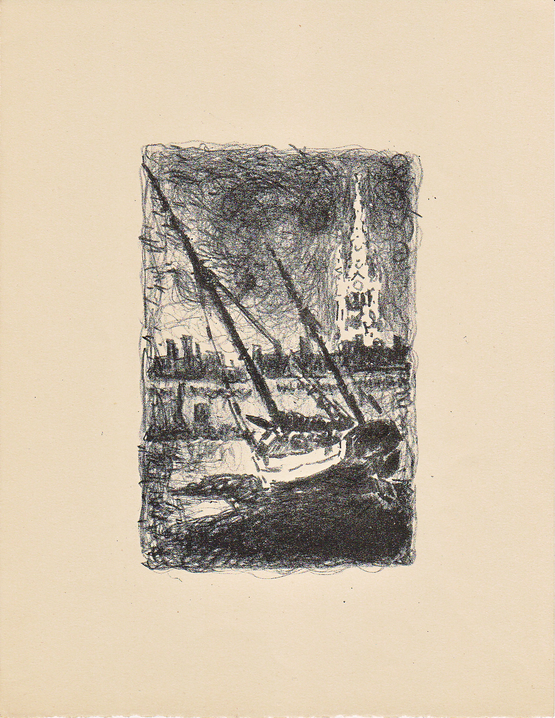Paul Signac, Saint Malo I, lithograph 1927