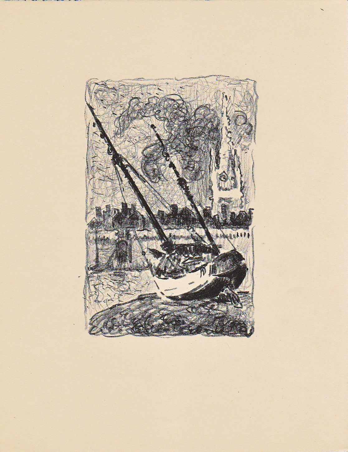 Paul Signac, Saint Malo II, lithograph, 1927