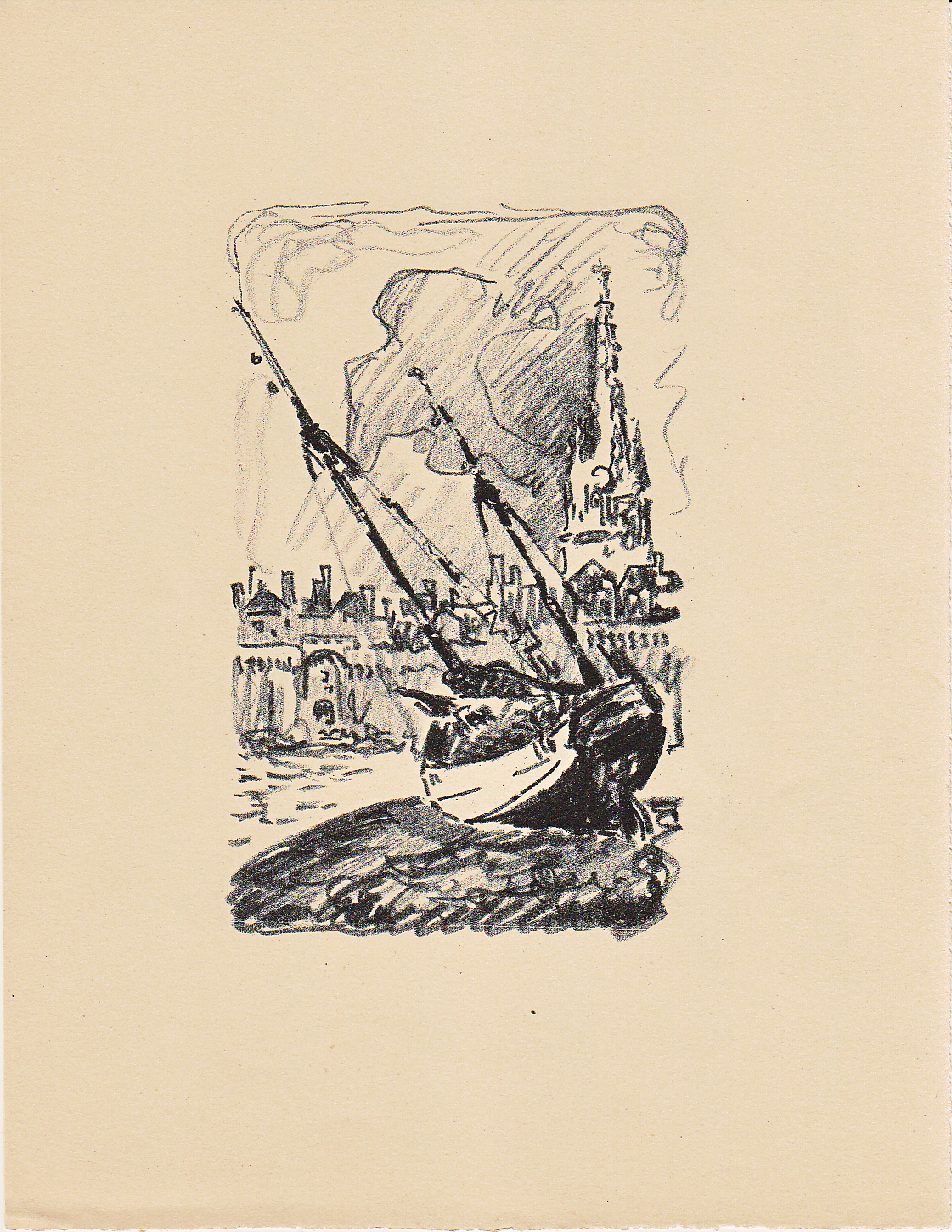 Paul Signac, Saint Malo III, lithograph, 1927
