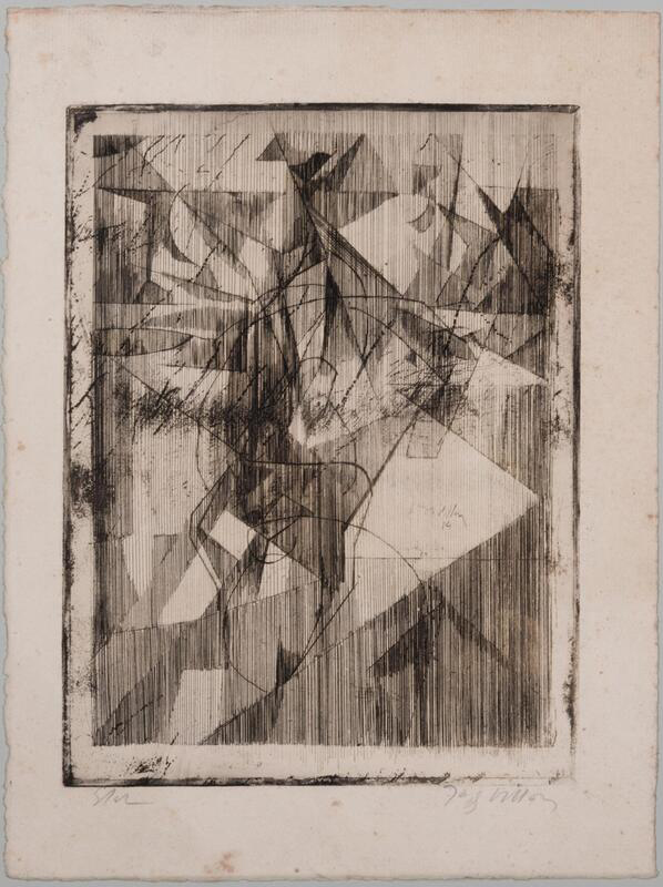 Jacques Villon, Le Petit Equilibriste, etching, 1914