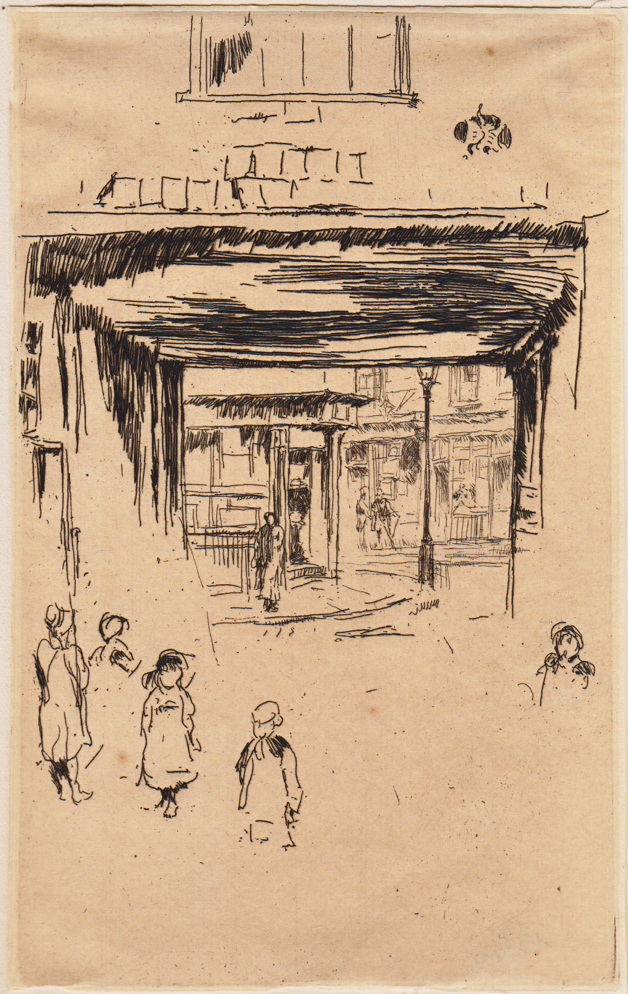 Whistler, Drury Lane, etching, 1880-1881
