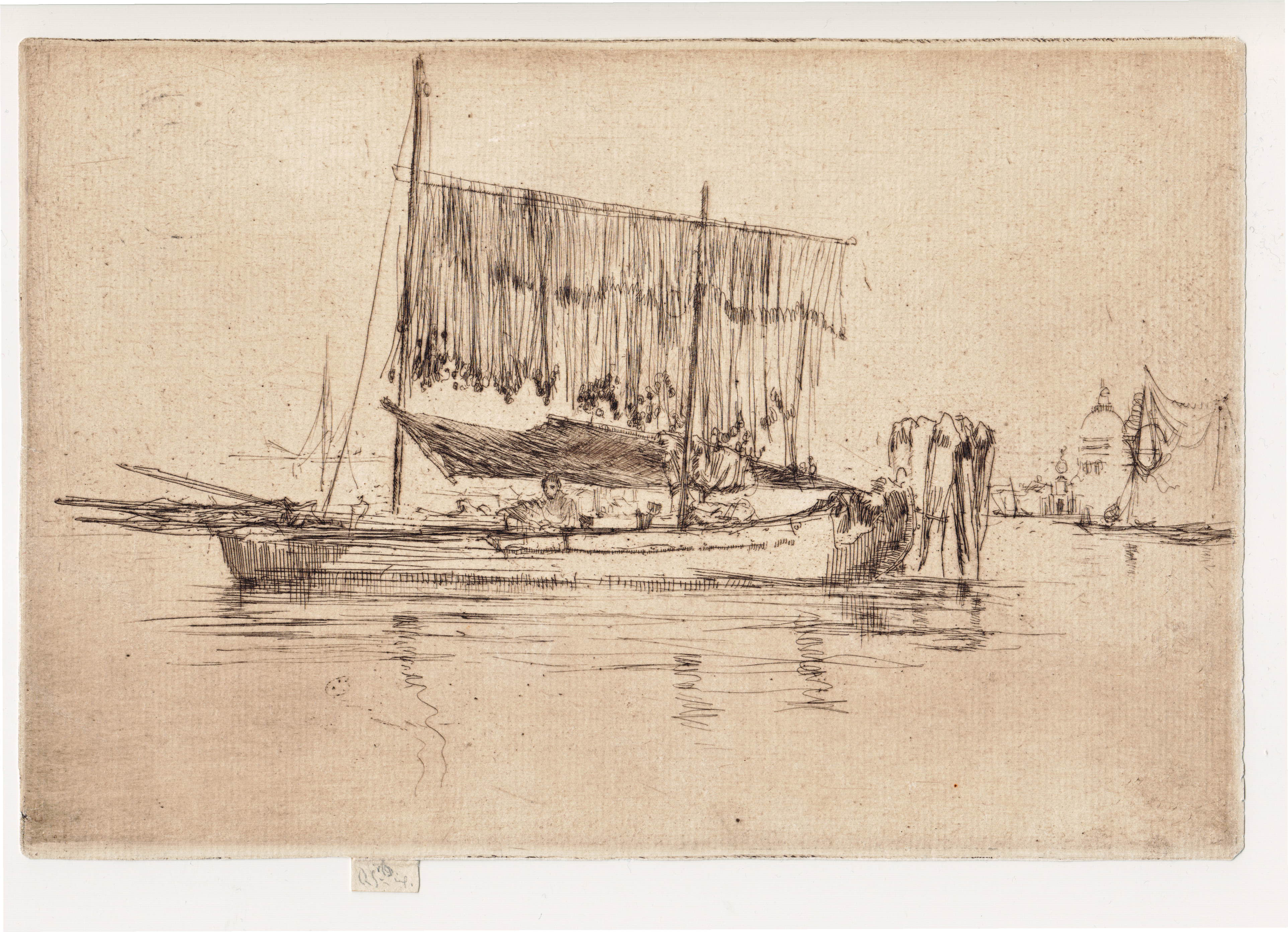 James Whistler, Fishing Boat, etching